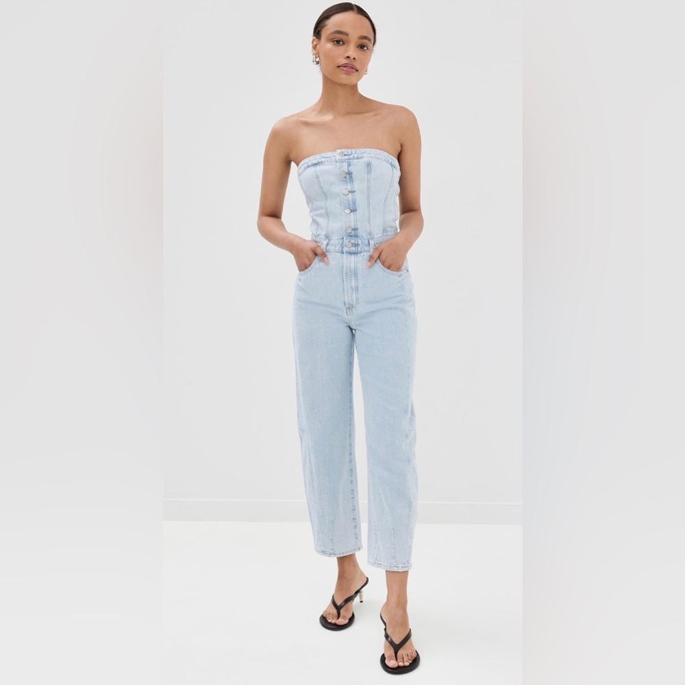 Pistola Strapless Light Blue Jumpsuit